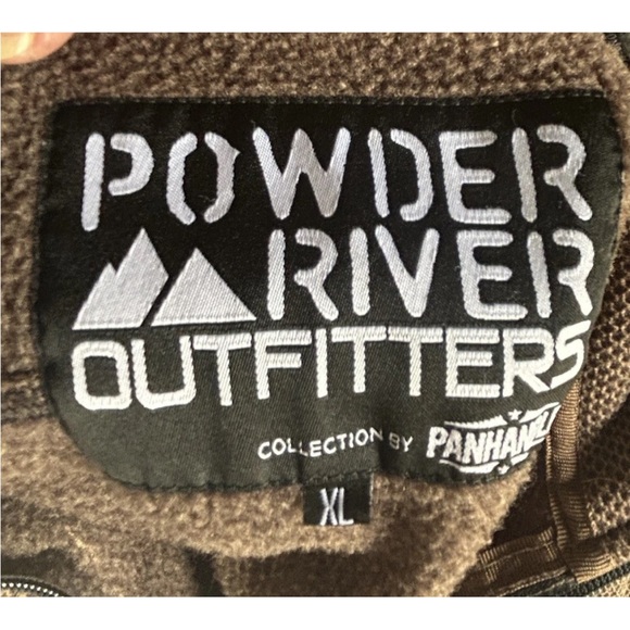 Powder River Outfitters Womens L‎ XL Brown Diamond Fleece Pullover Quarter Zip - Picture 8 of 8
